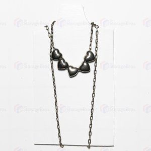 Claire's 5 heart stainless steel pendant necklace